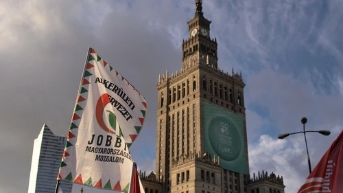 Click photo to download. Caption: A Jobbik march in October 2013. Credit: Wiktor Baron via Wikimedia Commons.