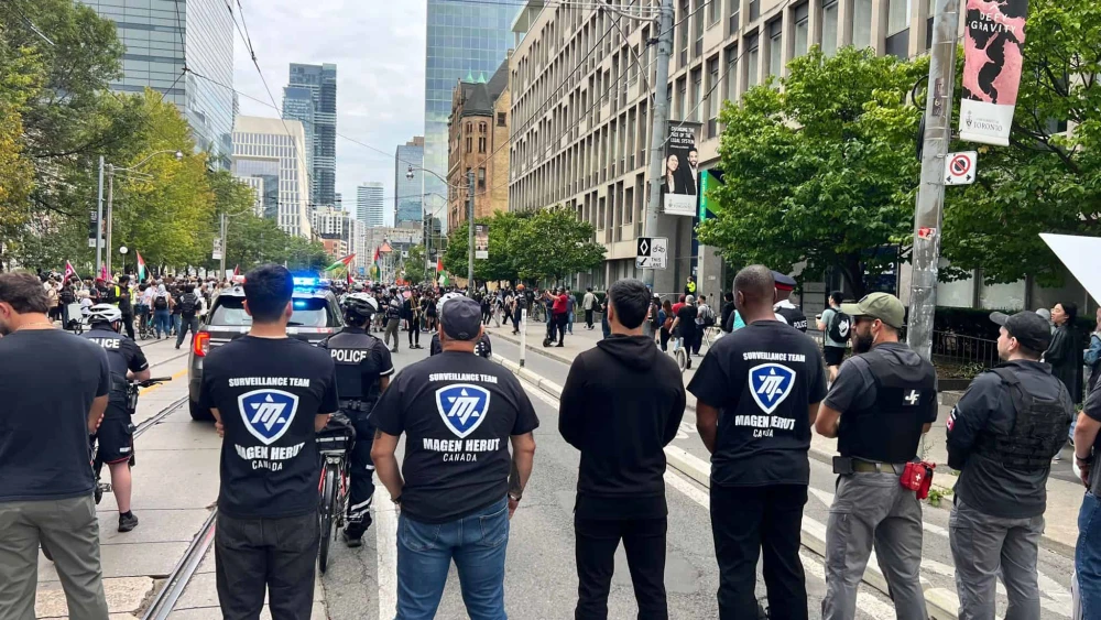 Members of Magen Herut on duty in Toronto