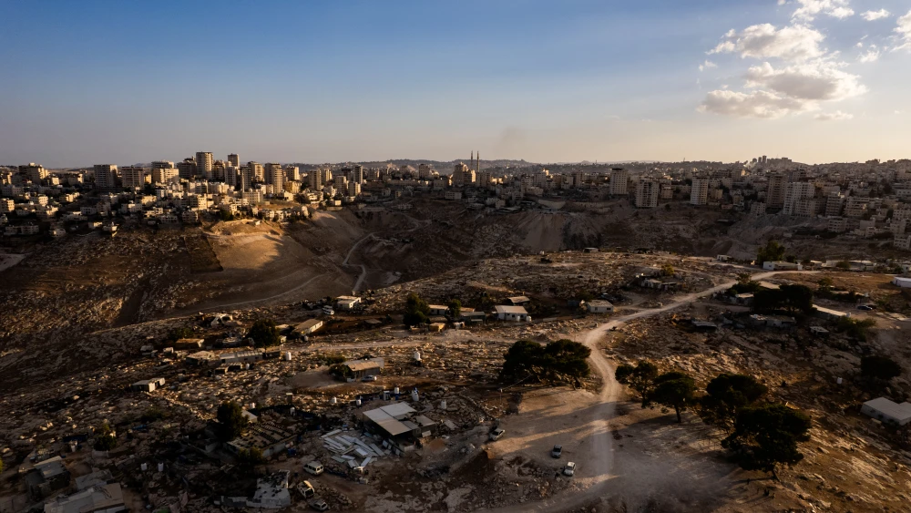 Aerial view of the E1 area, outside Ma'aleh Adumim, Oct. 25, 2025. Photo by Yaniv Nadav/Flash90.