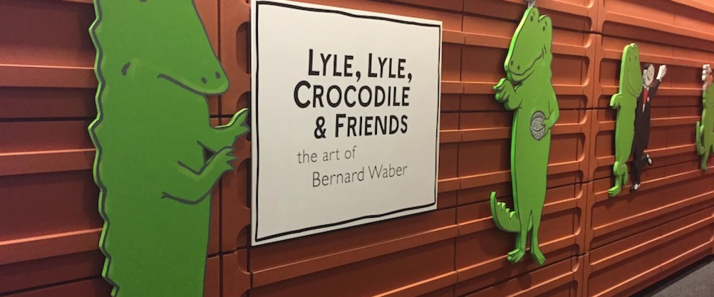 The 2015 exhibit “Lyle, Lyle, Crocodile and Friends: The Art of Bernard Waber” at Philadelphia’s National Museum of American Jewish History. Credit: Menachem Wecker.