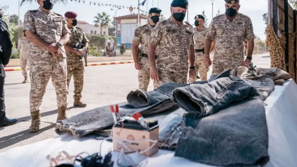 Jordan’s King Abdullah visits his troops along the Syrian border on Nov. 29, 2021. Photo via the Royal Hashemite Court.