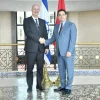 Israeli National Security Adviser Tzachi Hanegbi (left) with Moroccan Foreign Minister Nasser Bourita in Rabat, June 7, 2023. Source: Twitter.