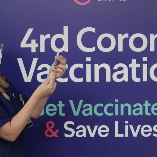 A health worker prepares a fourth dose of Pfizer COVID-19 vaccine at the Sheba Medical Center. on Dec. 31, 2021. Photo by Tomer Neuberg/Flash90.