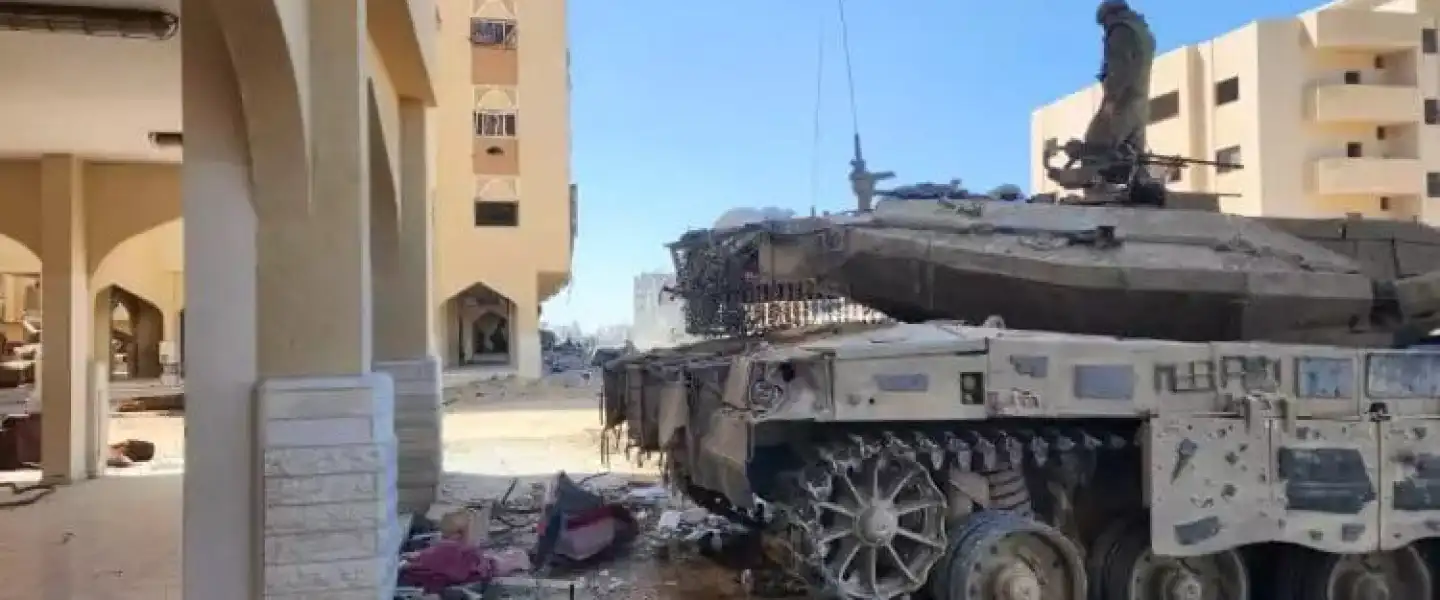 IDF troops in the Hamad neighborhood, February 2024. Photo: Hanan Greenwood.