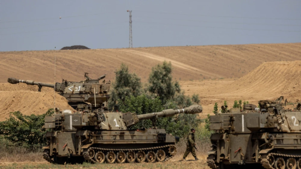 IDF Artillery Corps seen near the Israeli border with Gaza on Aug. 6, 2022. Photo by Yonatan Sindel/Flash90.