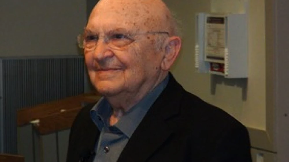 Israeli novelist Aharon Appelfeld at the University of Pennsylvania. Credit: Kevin Walsh.