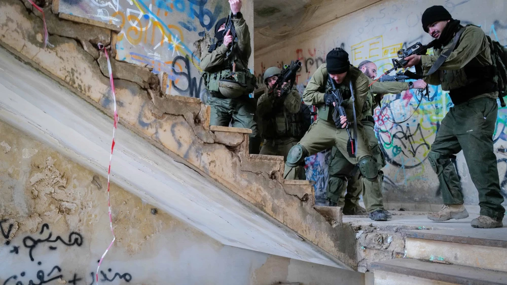 Israeli reserve soldiers training