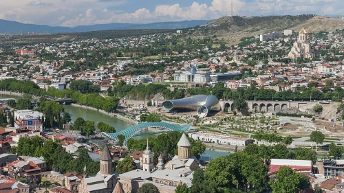 The view from the Narikala fortress. Tbilisi, Georgia. Marcin Konsek/Wikimedia Commons.