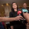 New Right Party chair Ayelet Shaked arrives at the Ramada Hotel in Jerusalem for a meeting with Jewish Home Party chair Rafi Peretz after announcing their union in Jerusalem ahead of the September elections, July 28, 2019. Photo by Yonatan Sindel/Flash90.