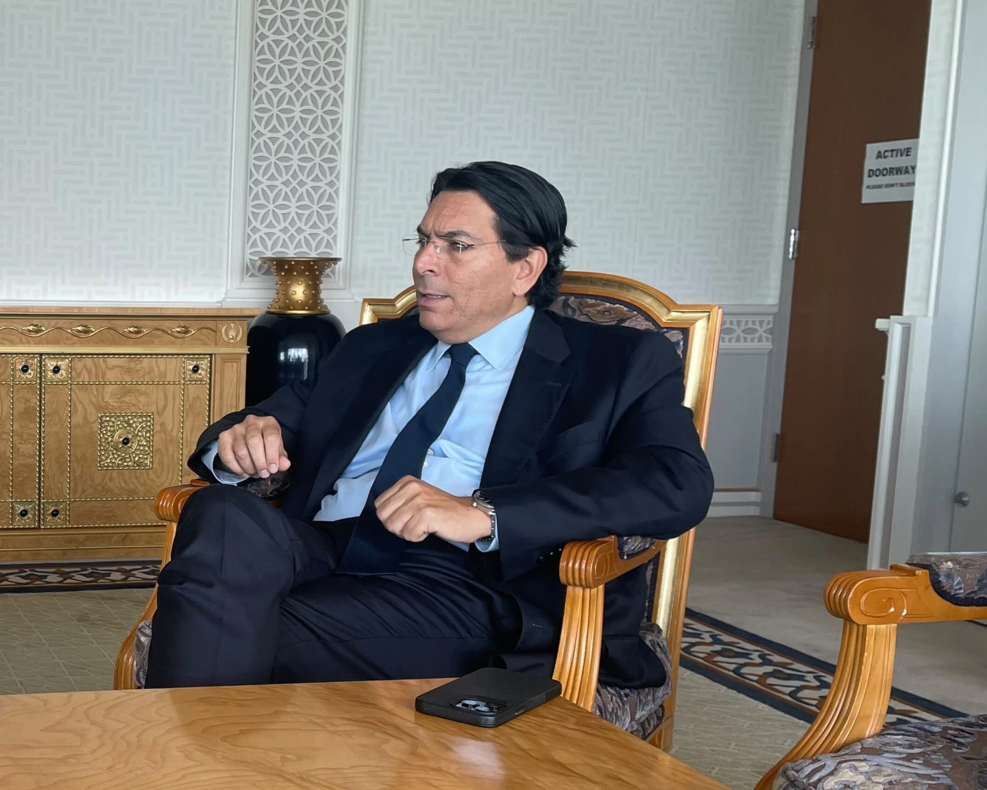 Danny Danon, Israeli ambassador to the United Nations, talks to JNS at the global body's headquarters in New York City, Aug. 19, 2026. Credit: Courtesy.