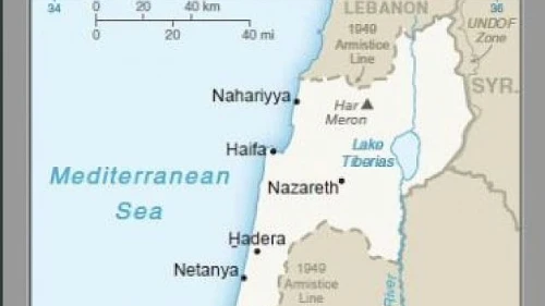 Part of a map published by the United States that shows the Golan Heights as Israeli territory. Source: Twitter.