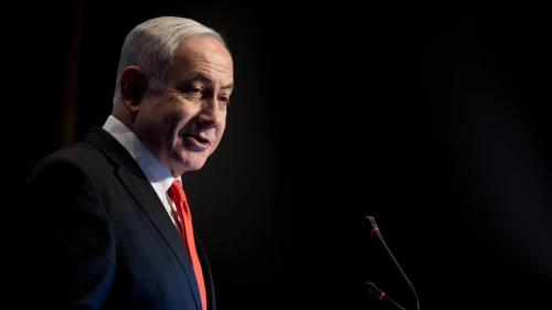 Israeli Prime Minister Benjamin Netanyahu speaks at an event opening the Brazilian Trade and Investment Promotion Agency in Jerusalem, Dec. 15, 2019. Photo by Hadas Parush/Flash90.