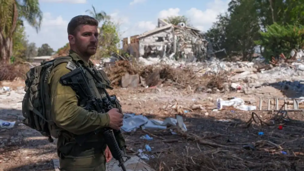 The aftermath of Hamas's massacre in Kibbutz Be'eri, near the Israeli-Gaza border, Oct. 15, 2023. Photo by Yaniv Nadav/Flash90.