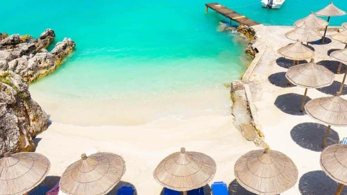 On the beach in Albania. Credit: Courtesy of El Al.