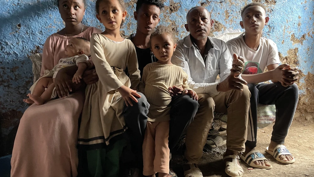 Members of the Tayachew family. Photo by Eliana Rudee.