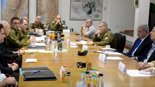 Prime Minister Benjamin Netanyahu holds a situational assessment with top defense officials, May 9, 2023. Photo by Avi Ohayon/GPO.