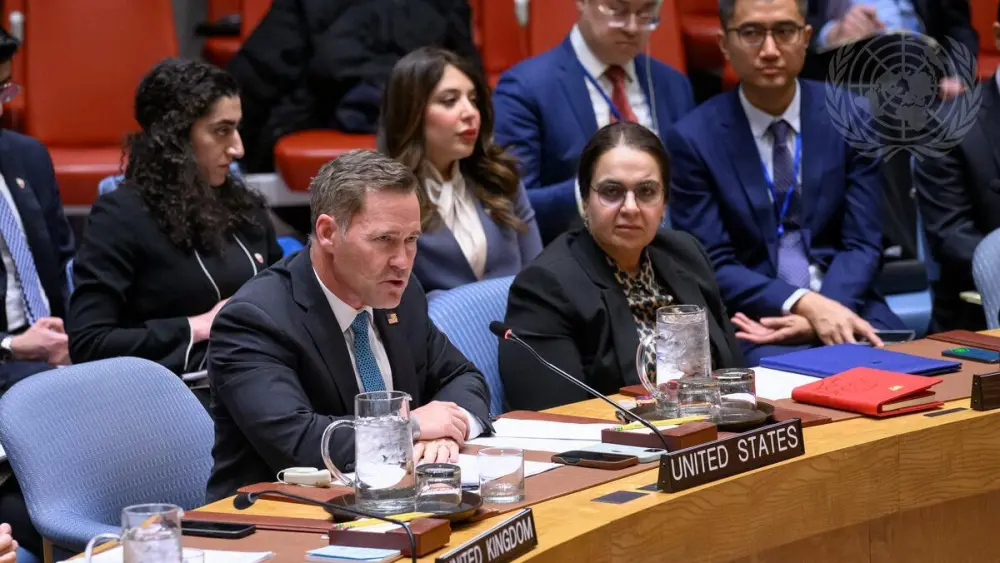 Mike Waltz, permanent representative of the United States of America to the United Nations, addresses the U.N. Security Council meeting on the situation in the Middle East (Iran) at the U.N. headquarters in New York City, Jan. 15, 2026. Credit: Loey Felipe/UN Photo.