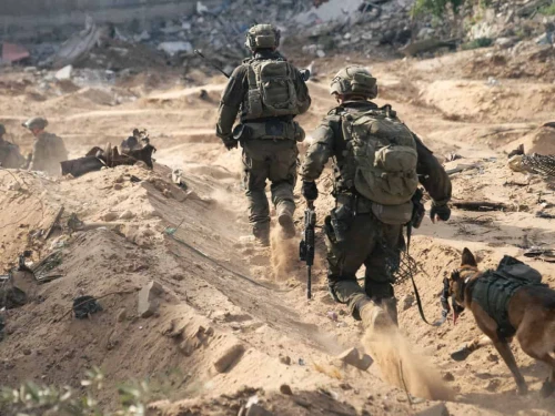 Israeli soldiers during operational activities in the Gaza Strip, July 13, 2025. Credit: IDF.