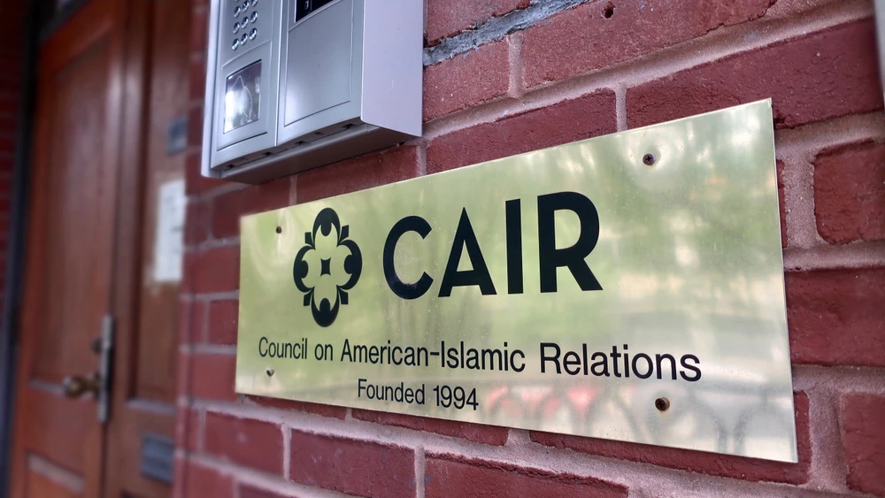 Sign at the building entrance to CAIR headquarters. Credit: DCStockPhotography/Shutterstock.