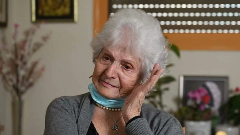 Ruth Haran Herzman, a Holocaust survivor and Kibbutz Be’eri resident who escaped Hamas on Oct. 7, 2023. Credit: Edut710.