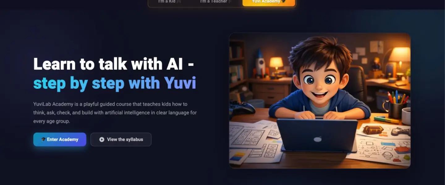 A screenshot of the Yuvi Lab website, 2026. Credit: Yuvi Lab.