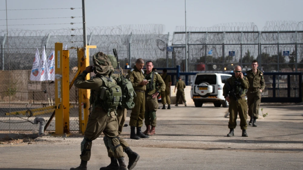 Israeli soldiers guard at the Israeli side of the Quneitra Crossing, in the Israeli Syrian border, in the Golan Heights on Oct. 15, 2018, as it reopens after four years. Photo by Basel Awidat/Flash90.