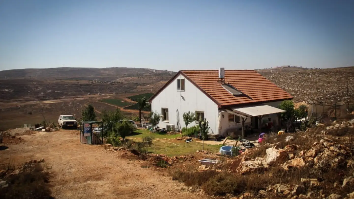 A house in the Israeli outpost of Esh Kodesh near Shiloh in the Binyamin Region, July 20, 2015. Photo by Garrett Mills/Flash90.