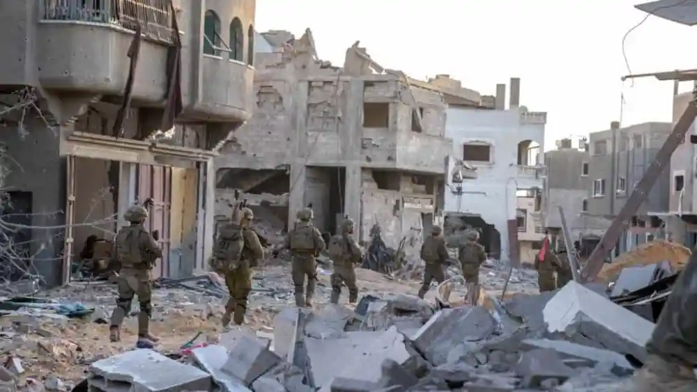 Israeli troops operating in the Hamas-ruled Gaza Strip, Nov. 11, 2023. Credit: IDF.