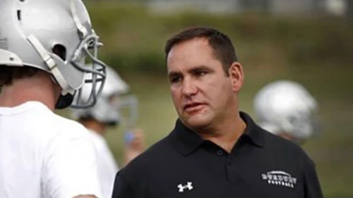 Duxbury High School football coach Dave Maimaron was fired 12 days after the game. Source: Twitter.