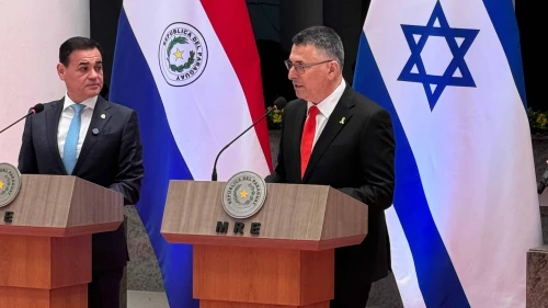 Foreign Minister Gideon Sa'ar meets with Paraguay Foreign Minister Rubén Darío Ramírez Lezcano in Asunción, Paraguay, Nov. 24, 2025. Credit: MfA.