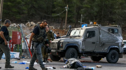 Israeli security forces at the scene of a deadly shooting attack near the Jewish Settlement of Eli, West Bank, June 20, 2023. Photo by Flash90.