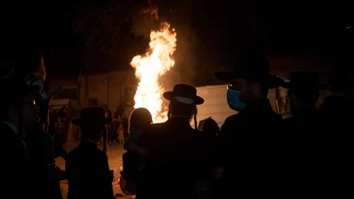 The Mea Shearim neighborhood of Jerusalem on Lag B'Omer, May 11, 2020. Photo by Flash 90.