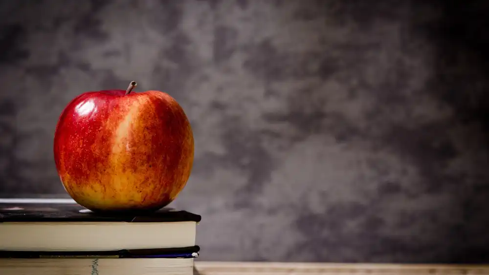 Teacher Desk With Apple