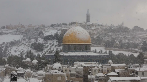 Temple Mount in Snow