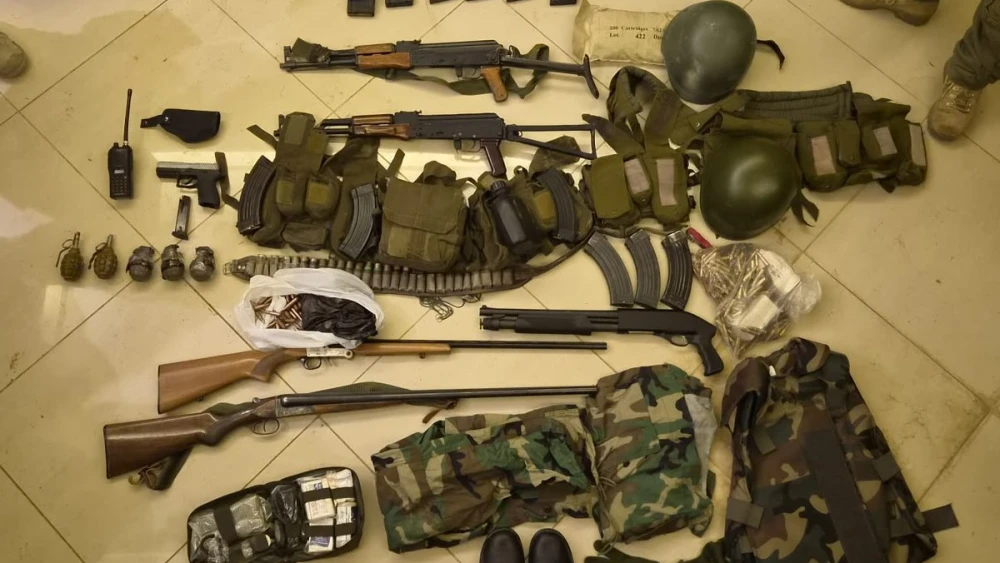 Hezbollah weaponry discovered by Israel Defense Forces soldiers in the security zone in Southern Lebanon, July 2026. Credit: IDF Spokesperson's Unit.