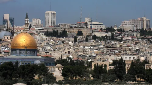 The Jerusalem skyline seen from the Mount of Olives, May 19, 2008. Photo by Nati Shohat/Flash90.