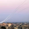 Gazan terrorists fire rockets toward Israel, Nov. 7, 2023. Photo by Abed Rahim Khatib/Flash90.
