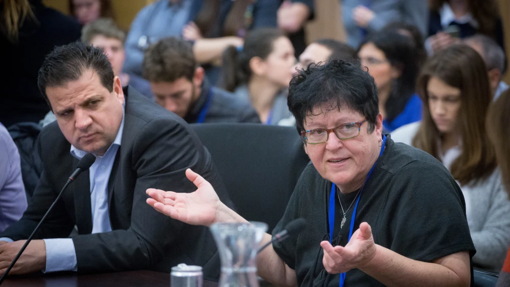 Sheffi Paz during a Knesset Interior Affairs Committee meeting on the deportation of African illegal aliens, at the legislature in Jerusalem, Jan. 29, 2018. Photo by Miriam Alster/Flash90.