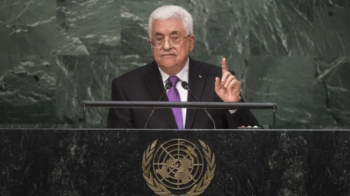 Palestinian Authority leader Mahmoud Abbas addresses the U.N. General Assembly in September 2015. Credit: U.N. Photo/Cia Pak.