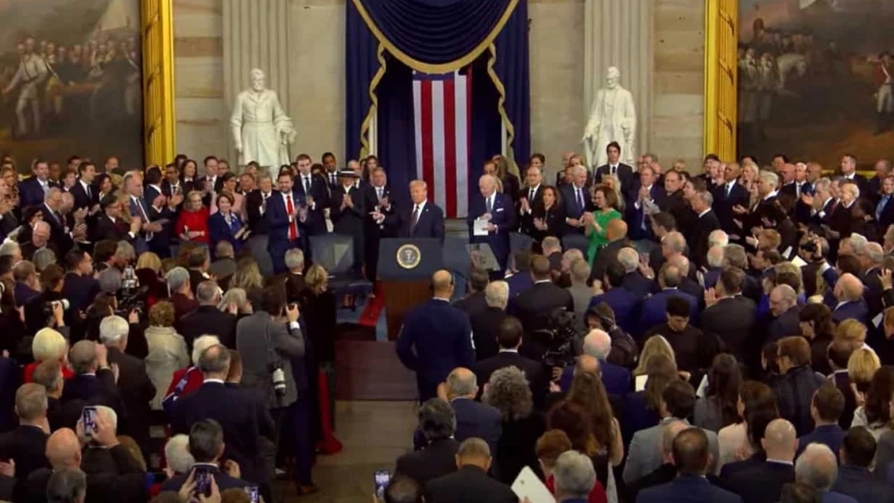 President Donald Trump speaks during his inauguration on Jan. 20, 2025. Photo courtesy of The White House.