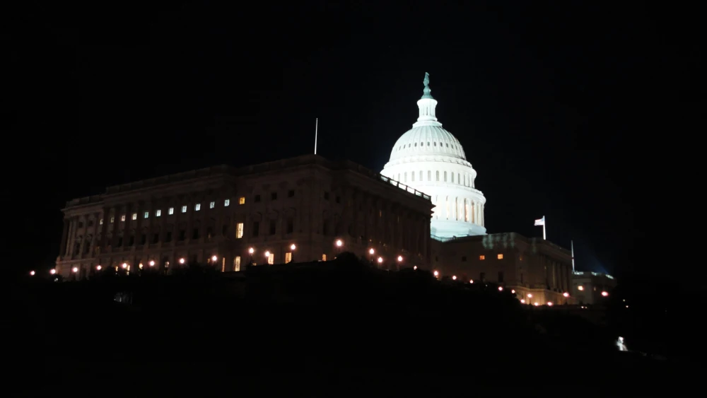 A view of Capitol Hill at night. Credit: Wikimedia Commons/M. Fitzsimmons.