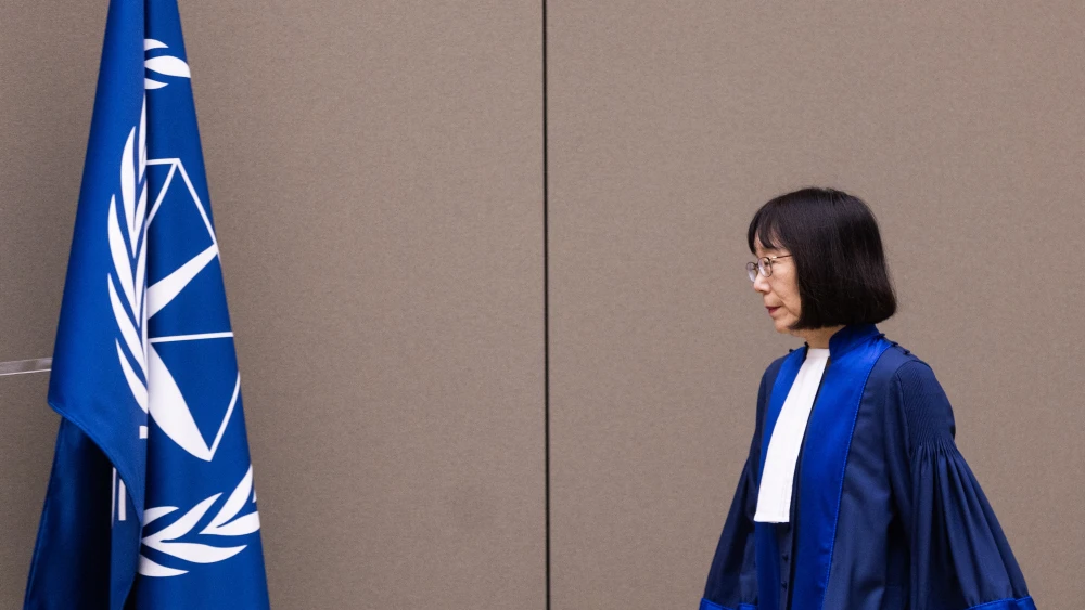 Judge Tomoko Akane of Japan at the International Criminal Court (ICC) in The Hague, on Nov. 20, 2024. Photo by Eva Plevier/ANP/POOL/AFP via Getty Images.