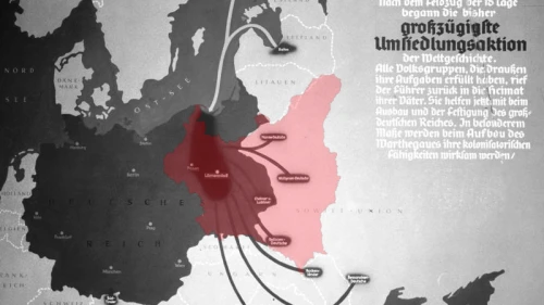 A Nazi propaganda poster depicting colonization plans for Eastern Europe under Generalplan Ost. Source: German Federal Archives/Wikimedia