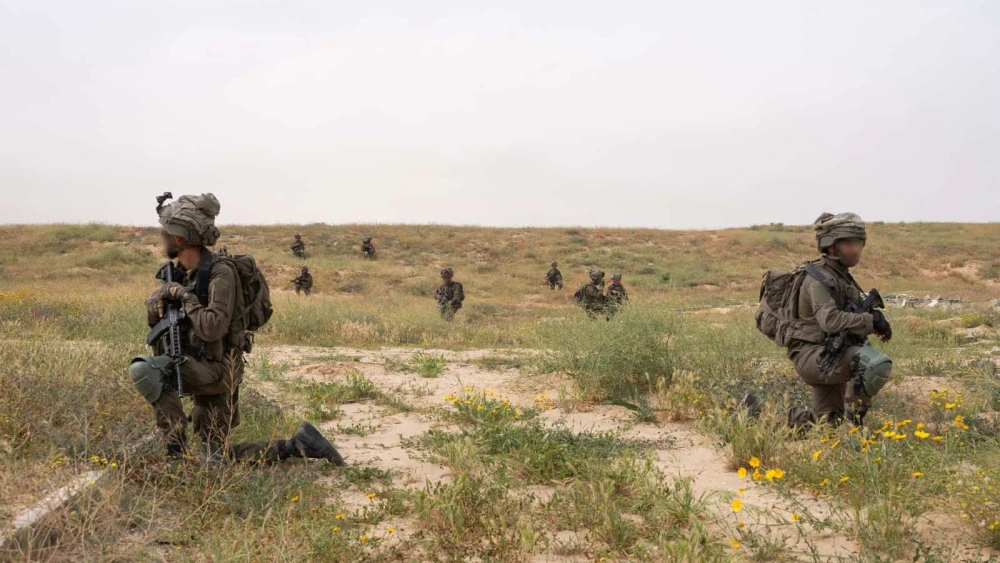 Israeli forces operating in the Gaza Strip in an IDF image published on April 26, 2025.