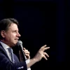Former Italian Prime Minister and Five Star Movement President Giuseppe Conte participates in the "Truth Day" event of the newspaper La Verità at the Roman Aquarium, June 23, 2026, in Rome, Italy. Photo by Simona Granati-Corbis/Corbis via Getty Images.