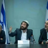 MK Zvi Sukkot leads the Subcommittee for Judea and Samaria at the Knesset in Jerusalem, March 12, 2024. Photo by Yonatan Sindel/Flash90.