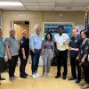 New York City Councilwoman Inna Vernikov meets with members of the Flatbush Shomrim and Brooklyn's new Asian Community Watch on Aug. 1, 2022. Credit: Courtesy of Vernikov’s office.