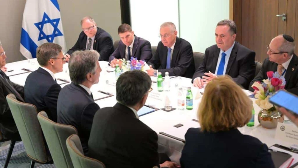 Israeli Foreign Minister Israel Katz meets with U.S. Secretary of State Antony Blinken, Jan. 9, 2024. Photo by Shlomi Amsalem/MFA.