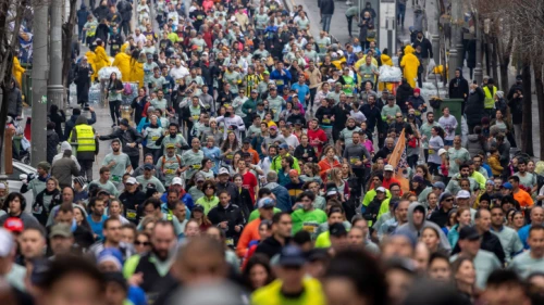 The annual marathon in Jerusalem, March 25, 2022. Photo by Yonatan Sindel/Flash90.