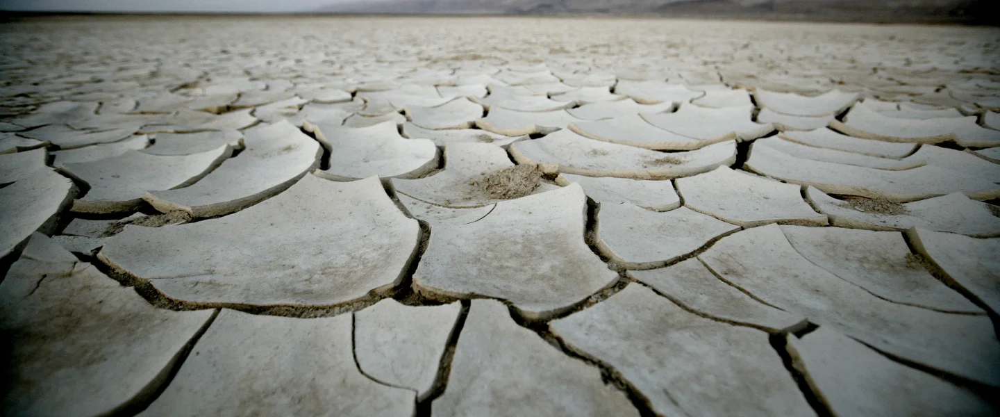 A view of a dry lake bed near Israel’s Dead Sea. Photo by Abir Sultan/Flash90.